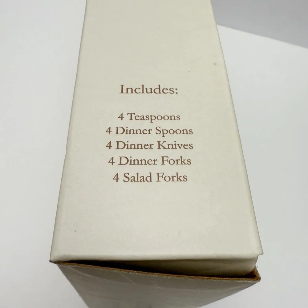 Artistic Accents Hand Forged Gold Stainless Steel Minimalist 20 Pc Flatware Set